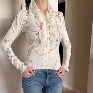 Blumarine floral knitted top